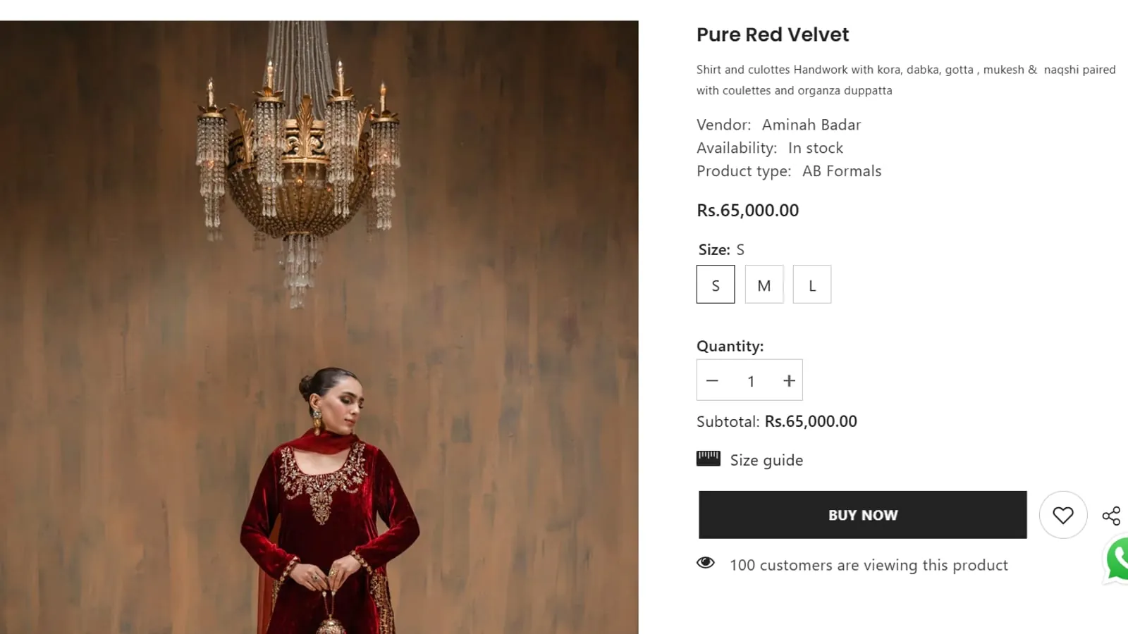 labels Islamabad: Shopify store for a designer fashion house screenshot
